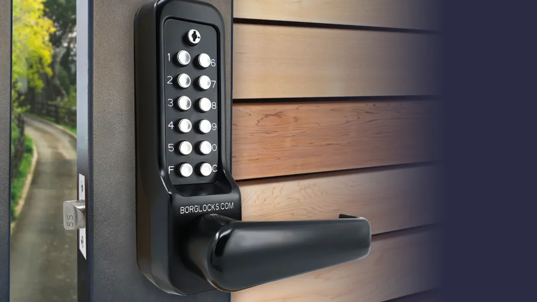 A close-up of a high-security mechanical digital lock, symbolising Repeat Digital's success in cracking the code to SEO growth for Borg Locks.